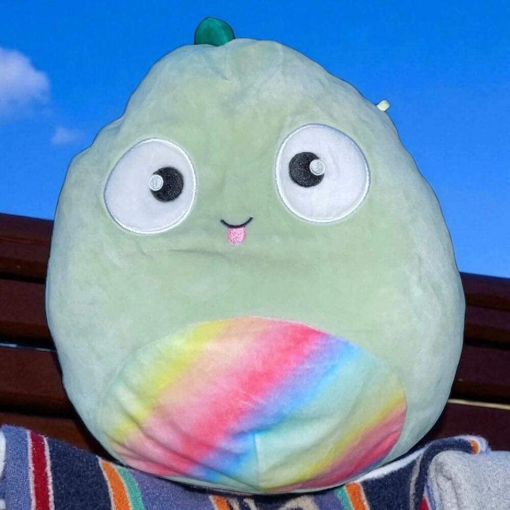 Lizard Plush 12" Kent Chameleon Rainbow Striped Belly Toy Squishmallows Gift